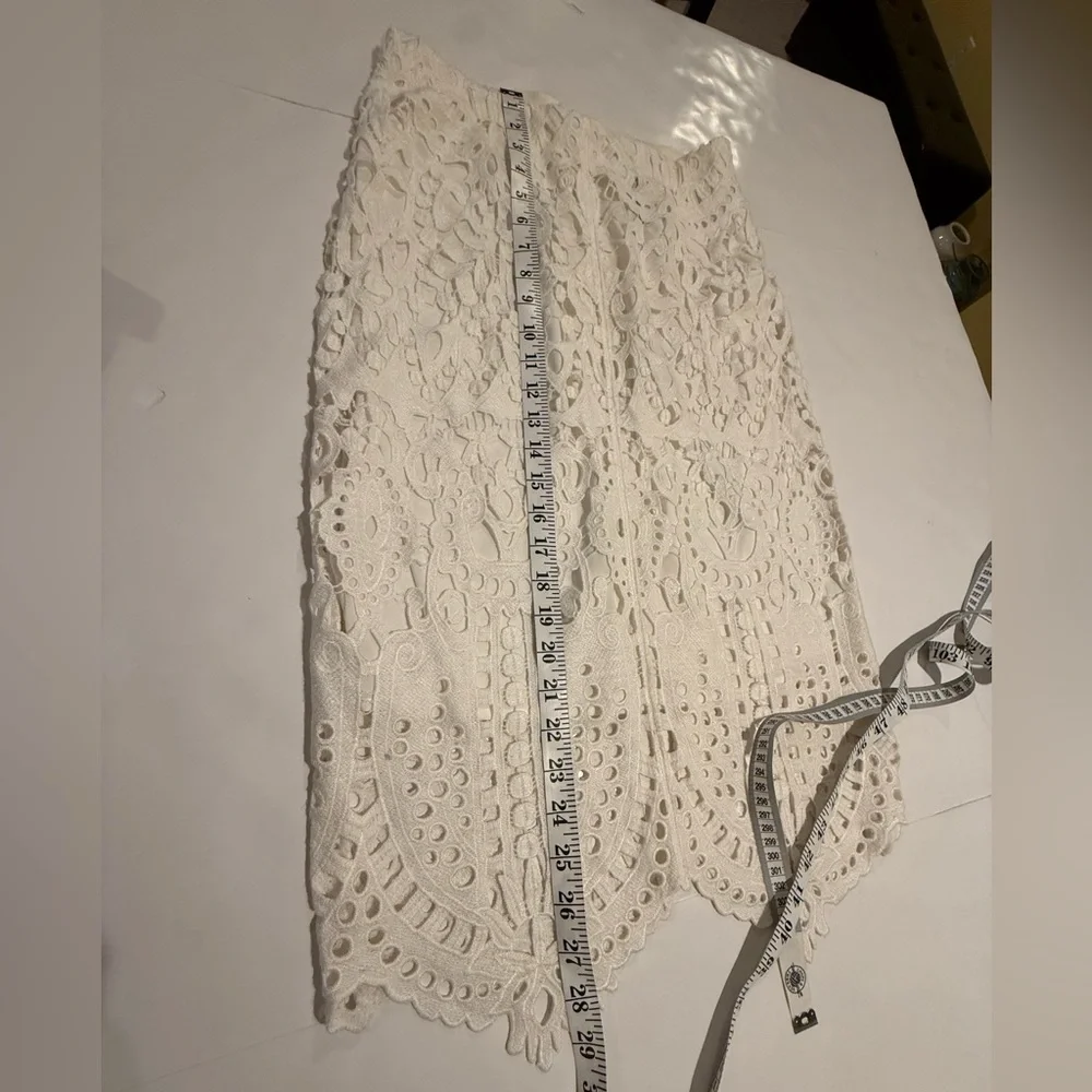 Chico's White Lace Midi Skirt - Picture 4 of 7